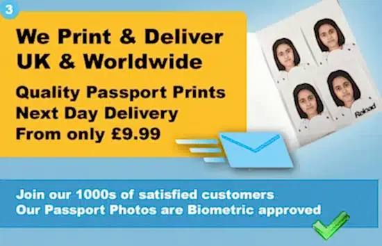 Passport Photo printed posted