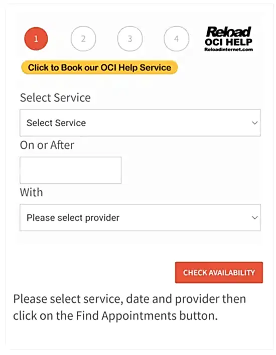 OCI appointment